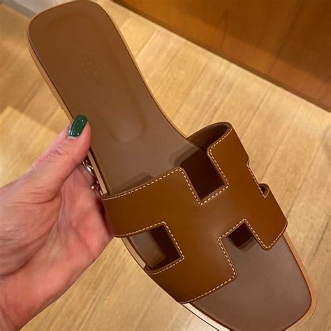 hermes tan leather sandals|oran Hermes sandals review.